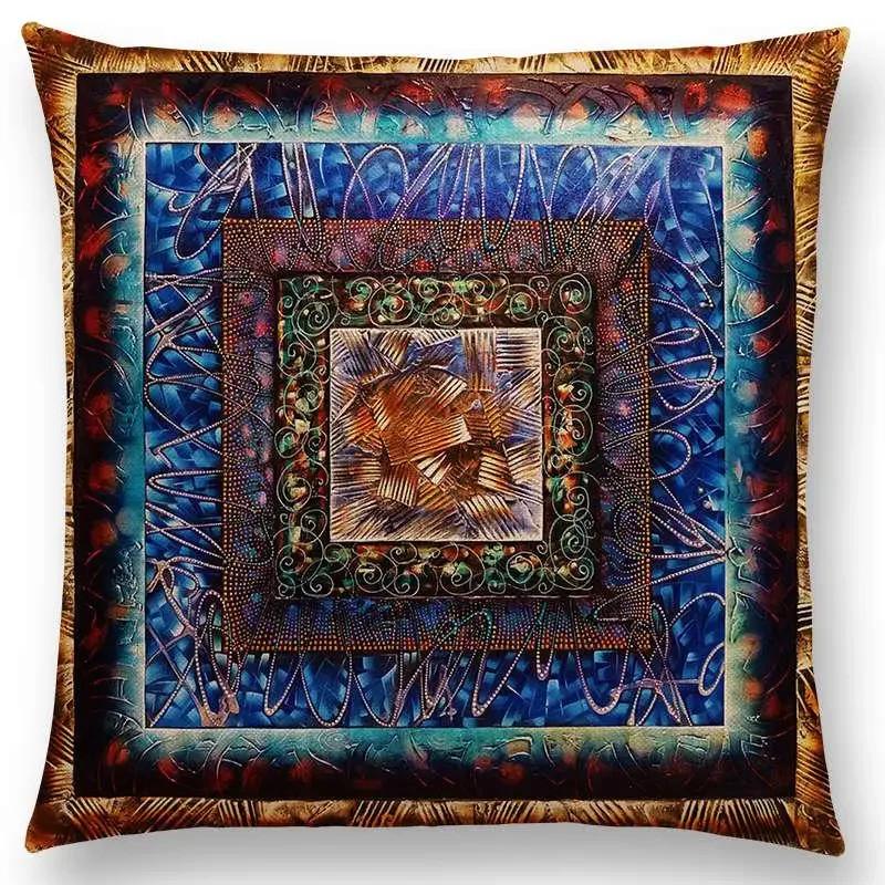 Новый d Печать Великолепная Абстрактная Живопись Таинственный Вихрь Геометрия Скульптура Наволочка для Подушки Автомобиль Диван Декоративная Наволочка