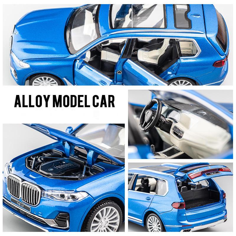 1:32 BMW X7 SUV Alloy Model Car Toy Diecasts Casting Pull Back Sound and Light Car Toys For Children