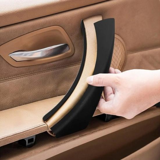 Rear Left Door Panel Handle Pull Interior Trim Cover For BMW E90 325i 328i Black