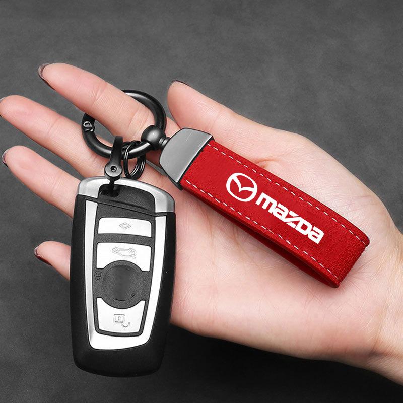 High Quality Carbon Fibre Keyring Car Keycase Key Chain For Mazda MX-5 2 5 3 6 CX-8 CX-3 CX-5 CX-7 MS RX-8 Axela 8 Accessories FF3