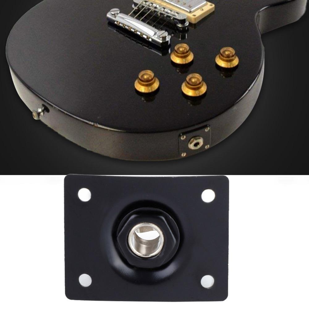2pcs Metal Input Jack Socket 1/4 Inch Guitar Parts Replacement Output Jack Plate Electric Guitar