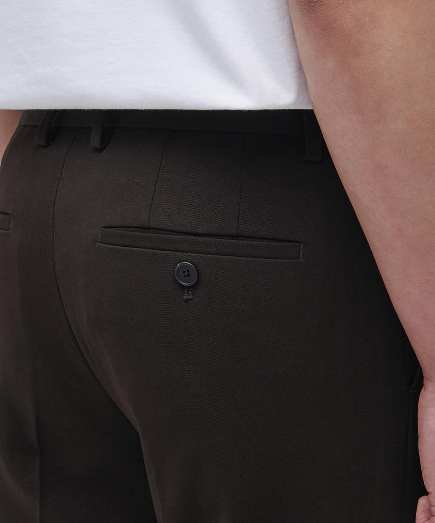 MUSINSA STANDARD Skinny Hidden Elastic Waist Crop Slacks [Dark Brown]