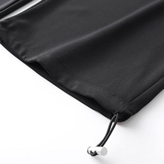 Мужские брюки на кулиске, повседневные брюки однотонного цвета, обычного стиля, длинные