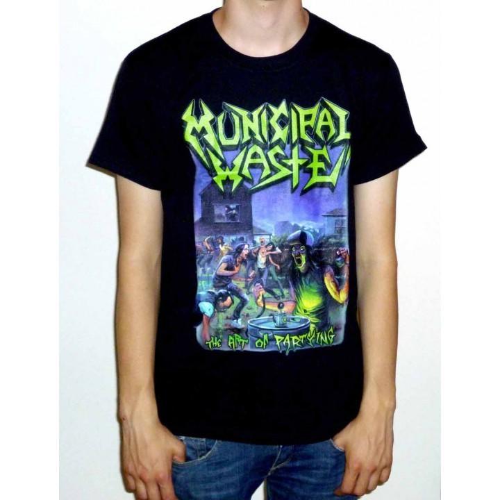 Municipal Waste "Искусство вечеринки" Черная футболка - НОВАЯ смертельная вечеринка Унисекс футболка