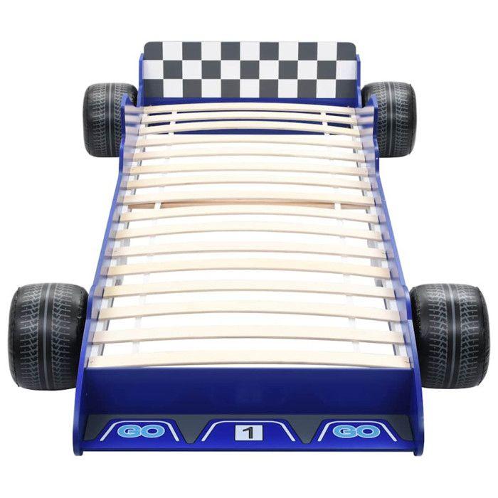 VidaXL Children's Race Car Bed 90 X 200 Cm Blue