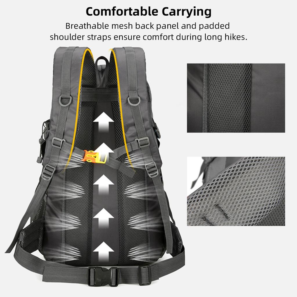 Походный рюкзак, дорожный рюкзак 50 л с несколькими отделениями, водонепроницаемый рюкзак для мужчин и