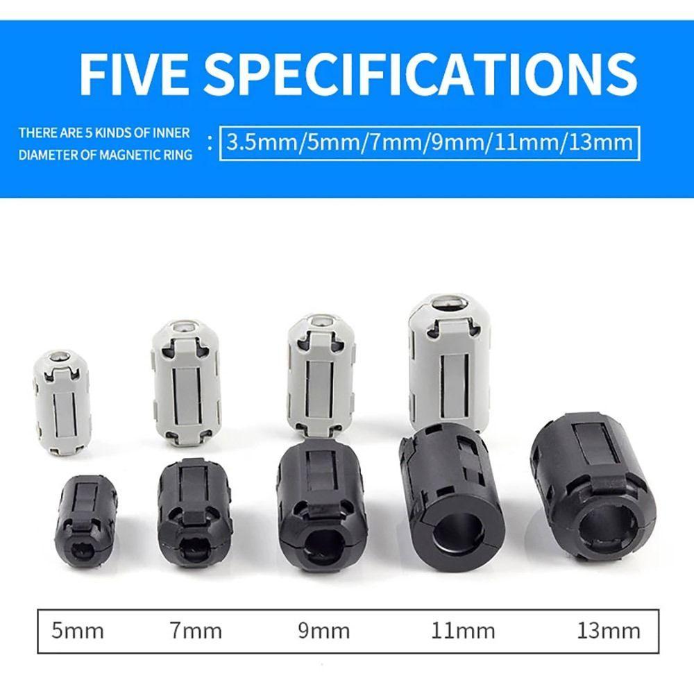 1 шт. Подавитель шумов Анти-помехи Магнитное кольцо EMI RFI Дроссель Клипса Кабельный фильтр