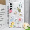 Милый Чехол для Телефона с Рисунком Цветов для Samsung S22 S21 FE Ultra Прозрачные Силиконовые Мягкие Чехлы для Samsung Galaxy S25 S24 S23 Plus