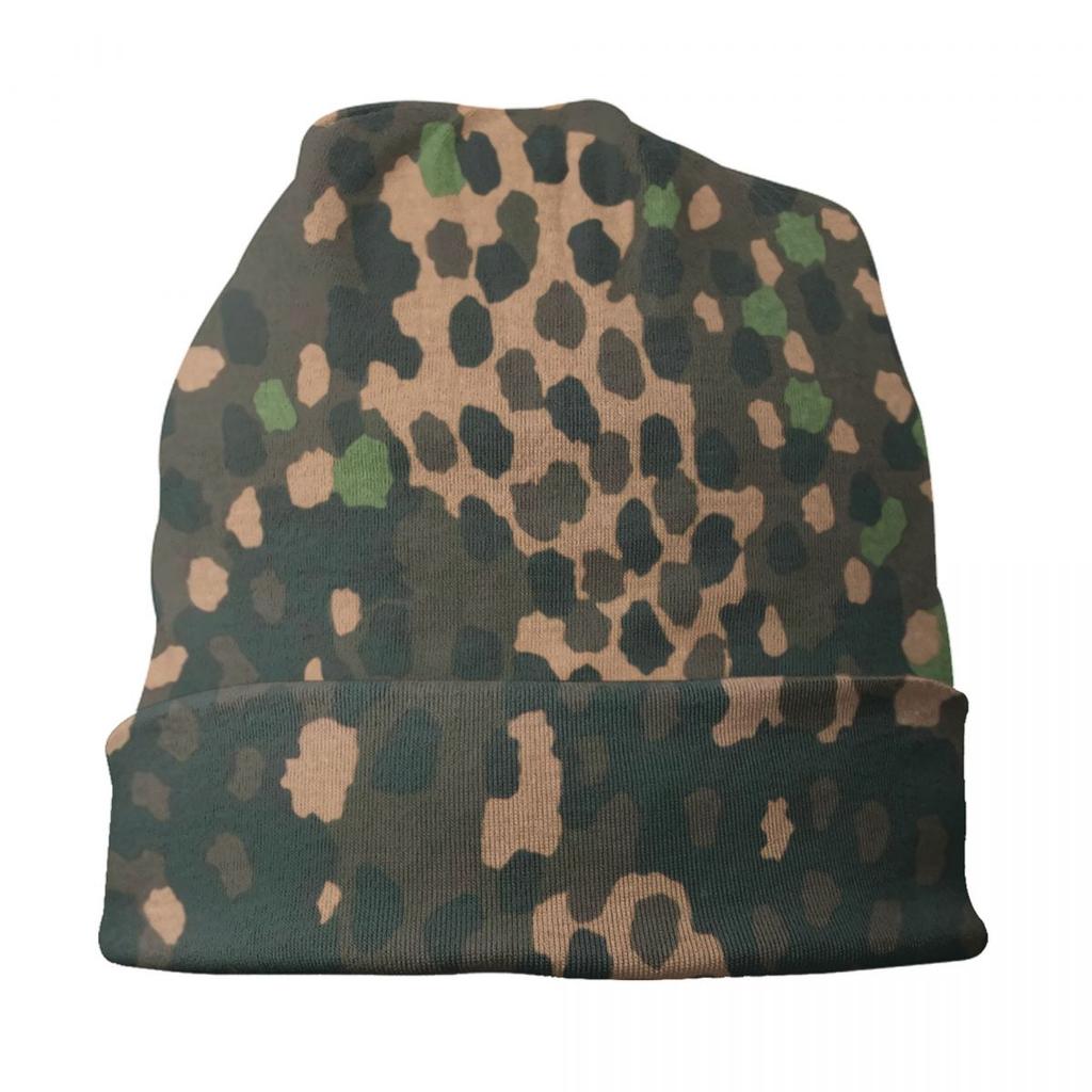Камуфляжная камуфляжная шапка в горошек с черепами, кепки, уличная одежда унисекс, зимняя теплая вязаная шапка для взрослых, армейская шапка в стиле милитари