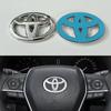 ABS Значок-эмблема 6,5x4,5 см Наклейка для Corolla Camry RAV4 Yaris Hilux Prius CHR Руль автомобиля Центральный логотип Стайлинг