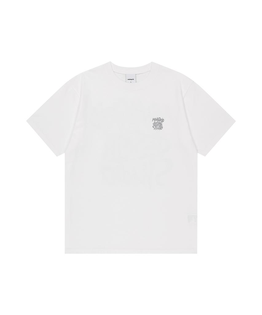 MAHAGRID Paisley Slash Logo Tee White(Mg2Gmmt523A)