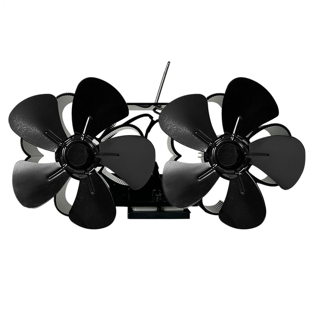 Вентилятор для дровяной печи 12 лопастей Вентиляторы для печи Работающие от тепла Вентилятор для печи с питанием от тепла Черный Вентиляторы для камина с питанием от тепла Вентиляторы для варочной панели SF707T Вентиляторы для камина