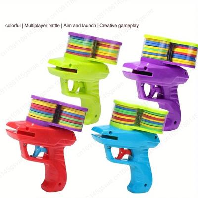 Блюда Ручной НЛО Мягкий пенный бластер - Яркие красочные игрушечные пистолеты 3+, Интерактивные многопользовательские сражения для родителей