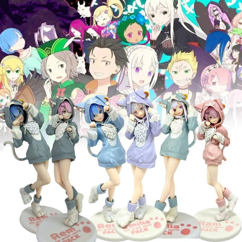 Высококачественный ПВХ Эмилия Рем Рам Фигурки Коллекционный Набор Для Поклонников Rezero