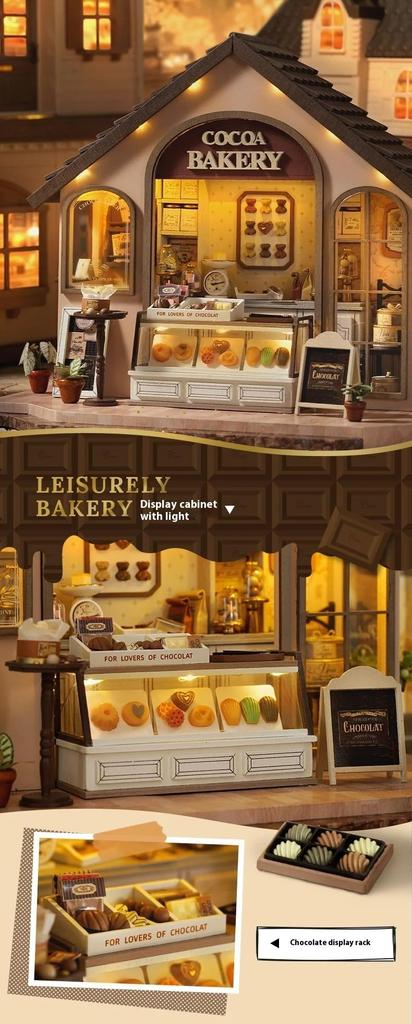 (t-FREAK) Dollhouse DIY Kit Set Miniature, English Instructions, HAPPINESS STORE (DA-005 LEISURELY BAKERY)