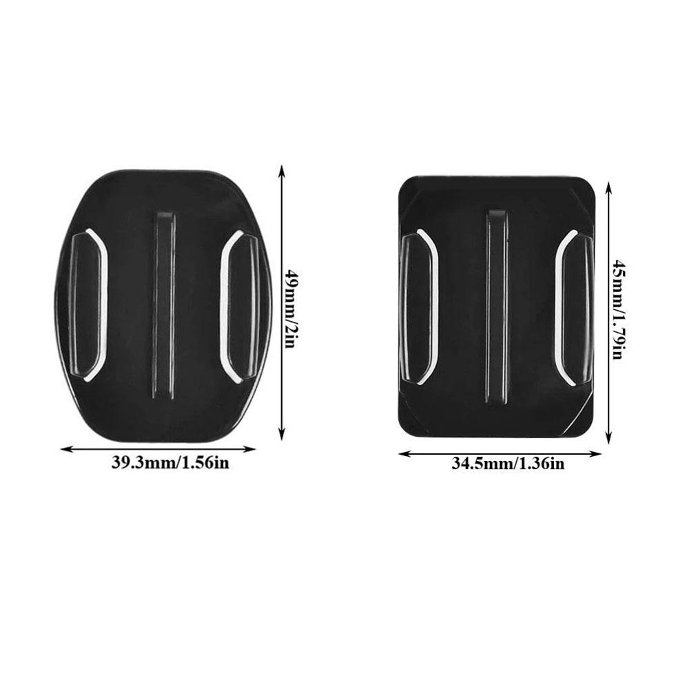 8 шт. Плоские и изогнутые клейкие площадки с липким слоем для GoPro HERO 11/10/9/8/7