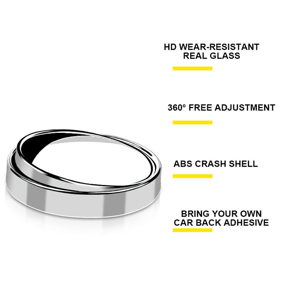 360 Degree Auto Small Round Mirror RearView Side Mirror Blindspot