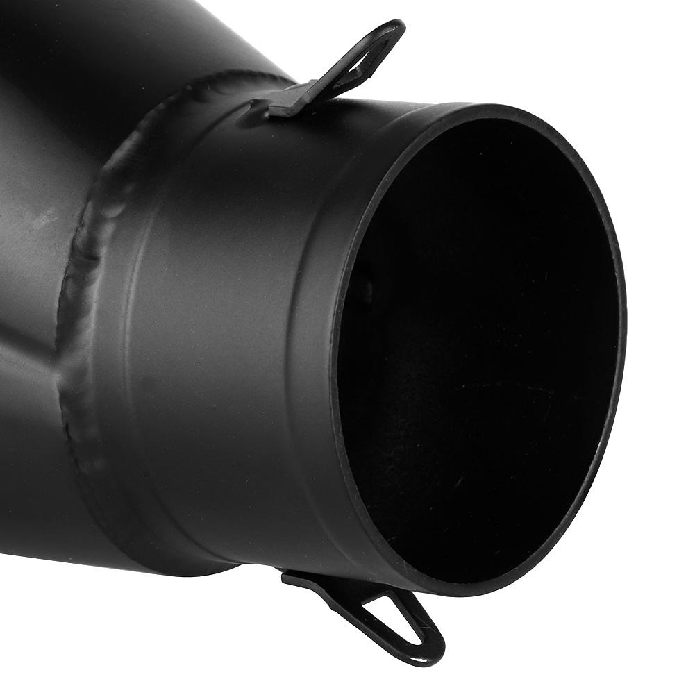 Universal Black 51mm Stainless Steel Motorcycle Double Exhaust Muffler Pipe Modification Parts
