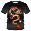 3D Dragon Print T-shirt Men's Women's Fashion Streetwear T-shirt Harajuku Cool Animal Shirt Anime Short Sleeve Tops Tees