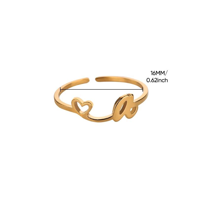 Популярное кольцо с английской буквой золото холодный ветер простая любовь титановая сталь женское кольцо регулируемое