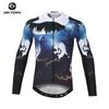 Mens Cycling Jersey Shorts Set Breathable Quick-Dry Long Sleeve Bike Apparel Blue Royal