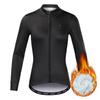 Зимние флисовые трикотажные изделия для езды на велосипеде, комплект одежды для велоспорта, сохраняющий тепло, женский костюм с длинными рукавами для велосипедной одежды