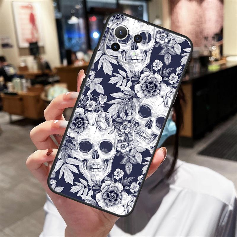 Готический чехол-череп для Xiaomi 15 Ultra 13T 14T 15T 14 13 17 Pro Max POCO X7 Pro X3 X5 X6 F5 F6 F7