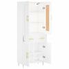 Highboard White 69.5 x 34 x 180 cm Particleboard
