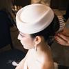 Британская ретро шляпа стюардессы Однотонная шляпка-таблетка Универсальные цилиндры Женские головные уборы