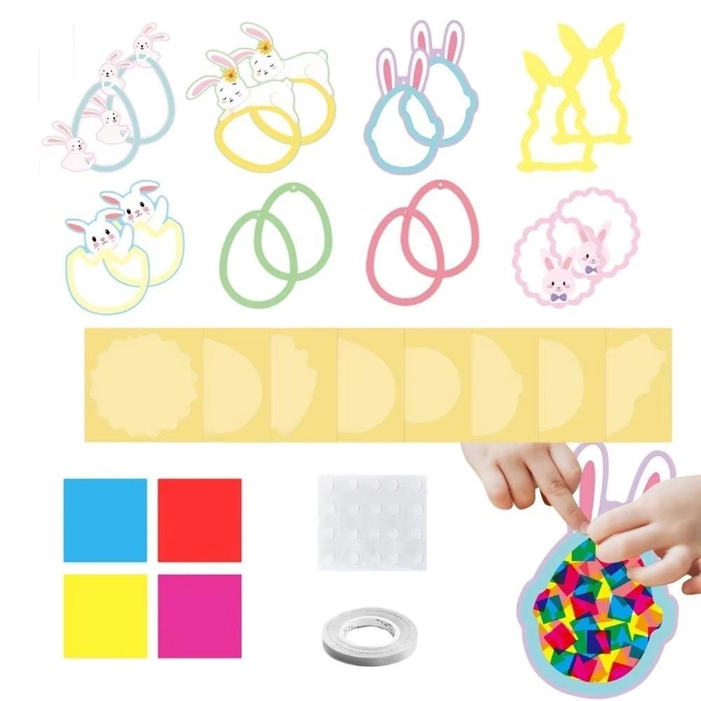 Creative Easter Decoration Colorful DIY Window Decor Kit  Home Glass Window