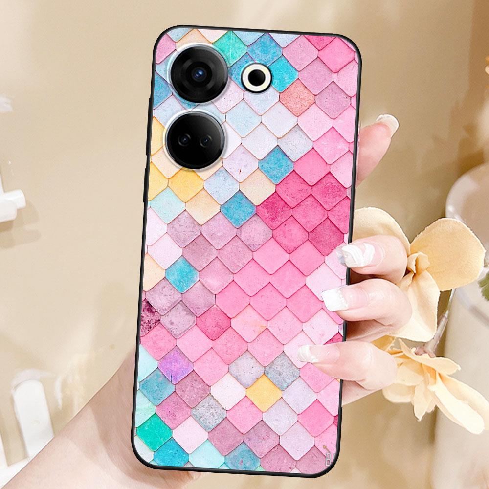 Чехол для Tecno Camon 20 Pro 4G Coque ТПУ Мягкий Силикон Модный Телефон Funda для Tecno Camon 20 Pro 5G Милый Бампер Задняя Крышка