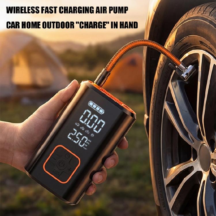 Vehicle Tire Inflator with Digital Screen and Button Control, Electric Air Compressor for Car and Motorcycle Users