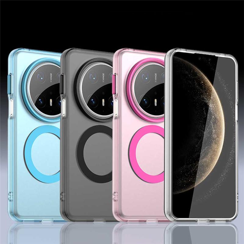 For Huawei Mate 70 Pro Case For Huawei Mate 60 70 Pro+ Cover Translucent Candy Color Matte Magnetic Shockproof Protective Bumper