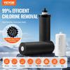 Gravity-fed Water Filter System, 2.25G 304 Stainless-Steel Countertop Filtration System, Reduces Lead and up to 99% of Chlorine, with 2 Activated