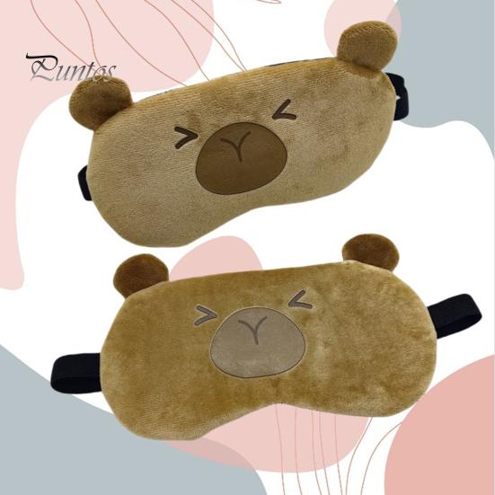 Капибара светонепроницаемый чехол для глаз с эластичной лентой плюшевый мультяшный зверь компресс на глаза для мужчин и женщин путешествия сон затемняющий чехол для глаз