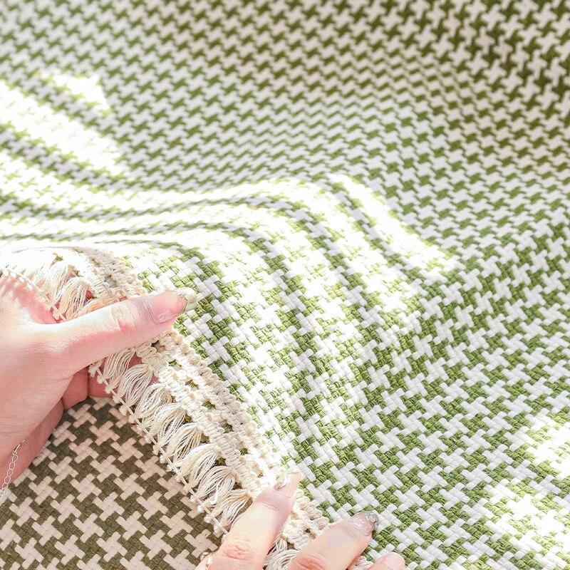 Yeni bin kuş ızgara pamuk keten kanepe kılıfı kanepe L şekilli kombinasyonu mobilya kaymaz tam kapsama yastık Settee havlu