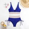 New Bikini Gather Women's High-waisted Bikini Split Swimsuit