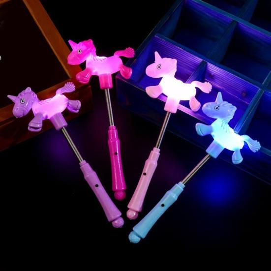 Светодиодный светящийся жезл, светящийся ободок с лошадиной головой, светящаяся палочка-игрушка на батарейках, мягкая мигающая световая палочка для концертов, вечеринок и фотосъемки