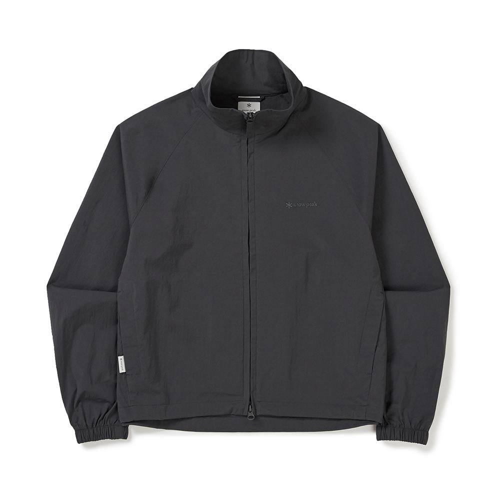 [Snowpeak] Route Women's Stand Neck Windbreaker Charcoal (S25MWRWB65)