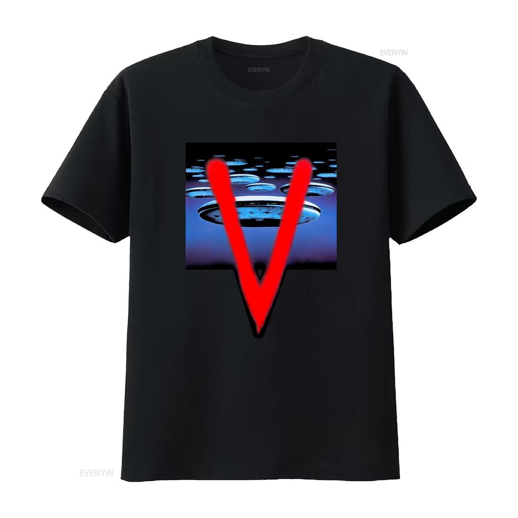 Maglietta Tv Ufo Per Visitatori Retro Collezione Anni 80 Vintage Washed Unisex Homme Graphic Soft Comfortable Stylish