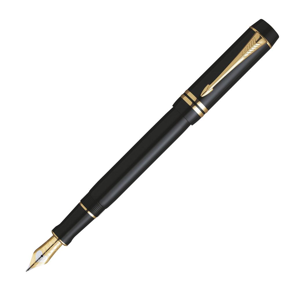 Parker Fountain Pen M Medium Duofold International Black GT S1110143 Official Import