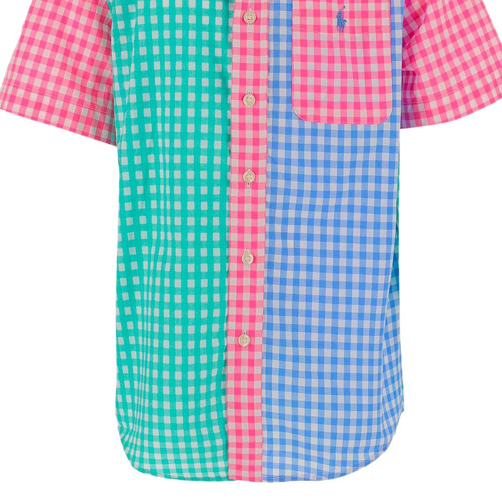 Рубашка Polo Ralph Lauren Ss23 с вышитым полосатым логотипом, короткий рукав, разноцветные детские топы 323902137-001