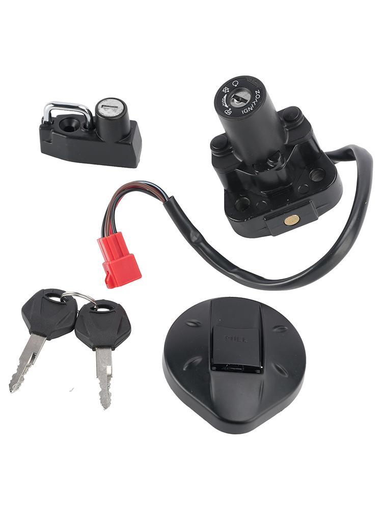 4-Wire Ignition Switch Fuel Cap Helmet Lock Set For Yamaha XT 250 X Serow 05-17