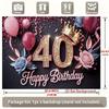 Двумерный фон для 40-летия в тематике Королевы, Фотофон для вечеринки с розовыми шарами и короной