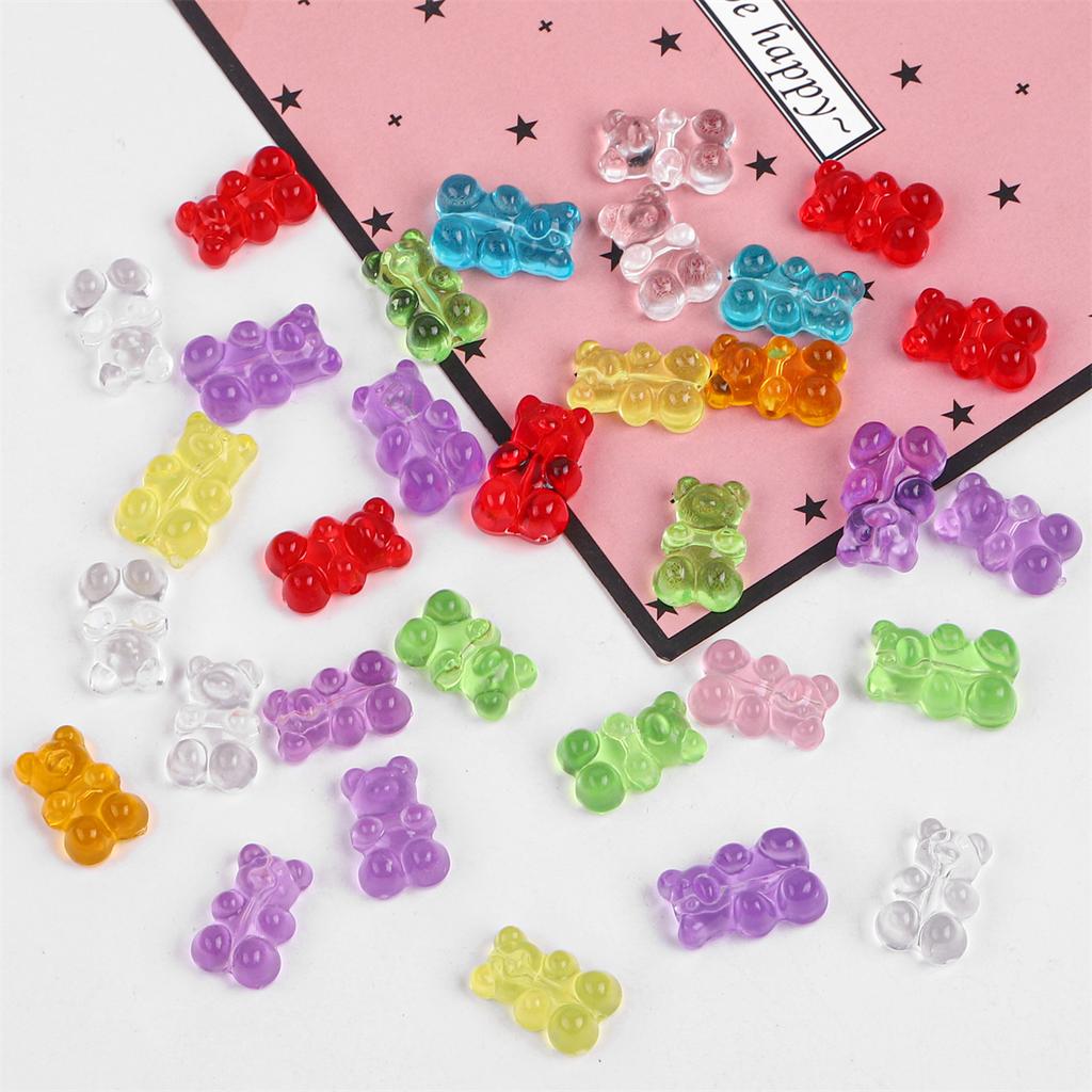 10-20Pcs Acrylic Bear Beads For DIY Necklace Bracelet Earrings Jewelry Making Craft Accessories