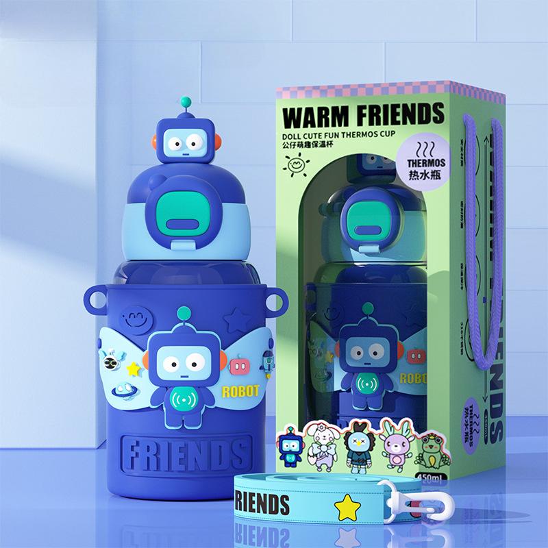 Высококачественная детская кукла с изолированными чашками, кукольная кружка, мультяшная милая чашка из нержавеющей стали 316, портативная чашка для креативных подарков против падения.