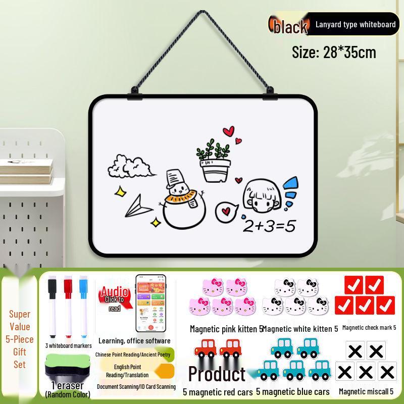 Двусторонняя магнитная мини-доска: Стираемая настенная доска для записей, преподавания и рисования