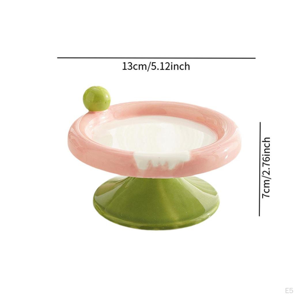 Ceramic Cat Bowl with Raised Design for Food And Water, Suitable Kittens Puppies