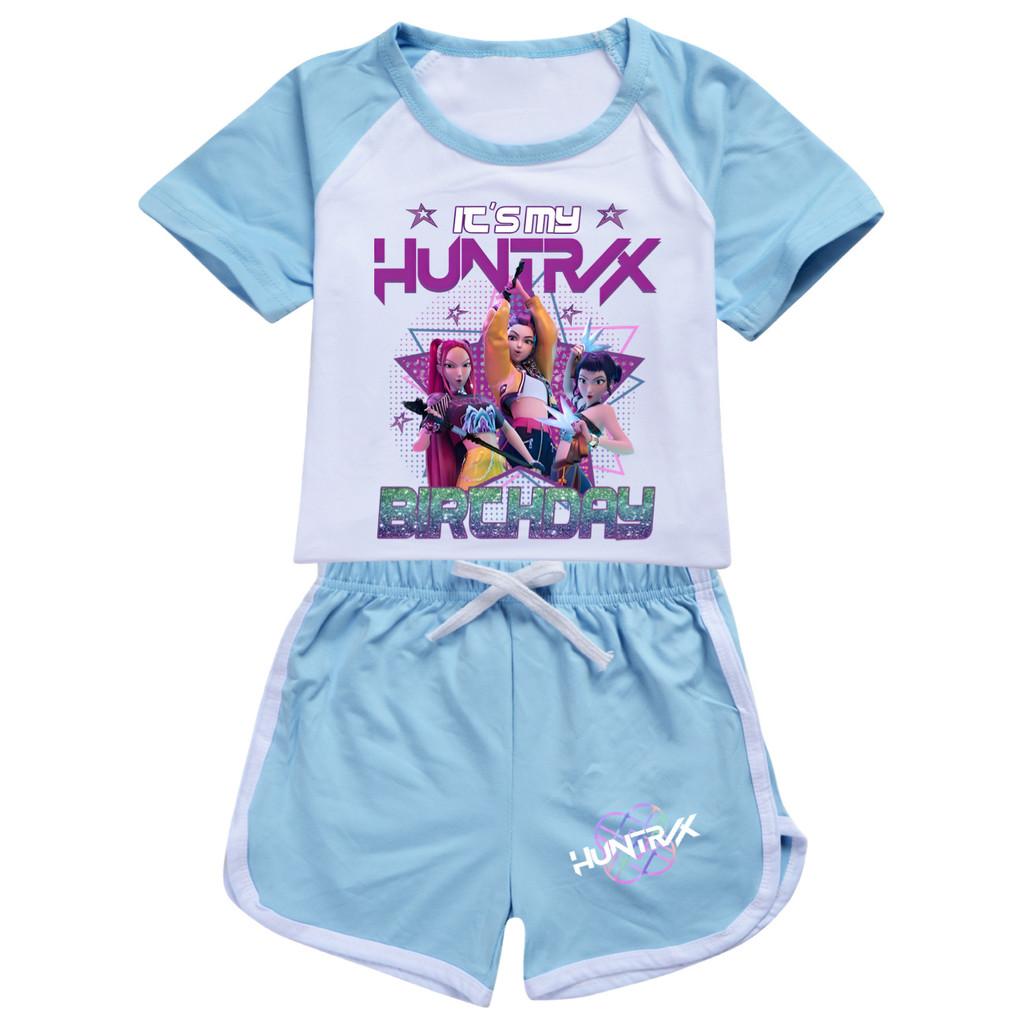 5001 Детский Девочки POP Руми Зои Мира Принт Футболка Шорты Спортивный Костюм Комплект Одежды