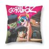Музыкальные принты Gorillaz Квадратная наволочка Чехол для подушки Декоративная подушка-плед на молнии для дома Дивана